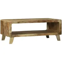 vidaXL Table basse 90X50X35 Cm en bois de manguier brut massif Lumarko !