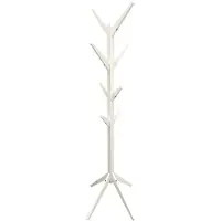 Home Deco Factory Porte-manteaux arbre en bois 8 tiges blanc