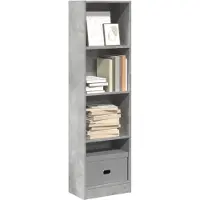 vidaXL Bibliothèque gris béton 40x24x143 cm bois d'ingénierie