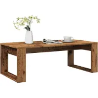 vidaXL Table basse imitation vieux bois 102x50x35 cm Bois composite