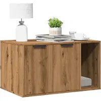 vidaXL Bac à litière Artisan-Chêne 80x50x45 cm Bois composite