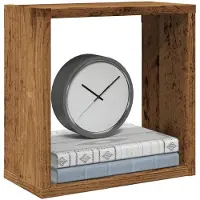 vidaXL Étagères cube murales 4 pcs vieux bois 30x15x30 cm
