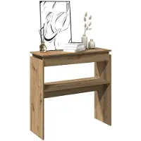 vidaXL Table console chêne artisanal 102x30x80 cm bois d'ingénierie