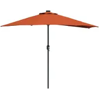 vidaXL Parasol de jardin en terre cuite 294 x 150 x 224 cm tissu