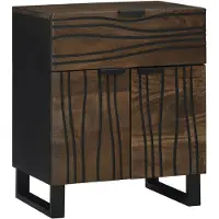 vidaXL Cabinet de chevet Noyer 50 x 33 x 60 cm bois de manguier massif