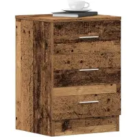 vidaXL Tables de chevet 2 pcs vieux bois 38x35x55 cm bois d'ingénierie