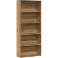 vidaXL Bibliothèque chêne artisanal 80x30x189 cm bois d'ingénierie