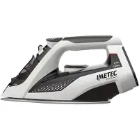 Imetec Fer à repasser à vapeur ZeroCalc Z3 3700 Appareils ménagers Technologie anticalcaire Plaque céramique Haut débit 2400 W Jet de vapeur 160 g Technologie d'économie d'énergie Anti-goutte