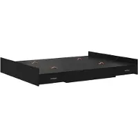 vidaXL Cadre de lit de rangement noir aspect chêne 140 x 200 cm