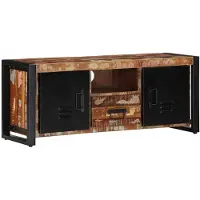 vidaXL Armoire TV 100x30x40 cm Vieux bois massif