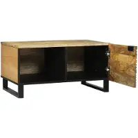 vidaXL Table basse Marron et Noir 80 x 50 x 40 cm