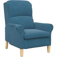 vidaXL fauteuil Bleu 76 x 94 x 102 cm Velours