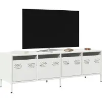 vidaXL Armoire TV blanc 135x39x43,5 cm Acier laminé à froid