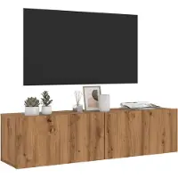vidaXL Armoire TV Artisan-Chêne 120x30x30 cm Bois composite