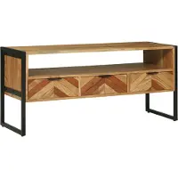 vidaXL Armoire TV Marron 100 x 35 x 50 cm Bois massif Acacia