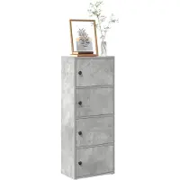 vidaXL Bibliothèque gris béton 40x24x102 cm bois d'ingénierie
