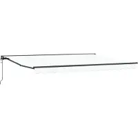 vidaXL Armature d'auvent blanche 450 x 300 cm en polyester avec revêtement PU
