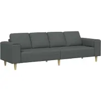 vidaXL Canapé de salon gris foncé 250 x 77 x 76 cm Polyester