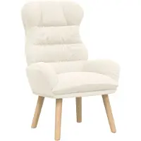 vidaXL fauteuil Crème 69 x 74 x 93 cm Tissu Sherpa