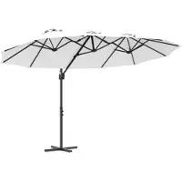 vidaXL Pergola cantilever de jardin Sable 372 x 198 x 243 cm