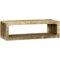 vidaXL Meuble TV avec étagère Marron 80 x 30 x 25 cm Bois massif Mango