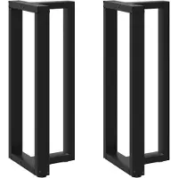 vidaXL Pieds de table de bar en T 2 pcs. noir 50x35x(100-101) cm acier