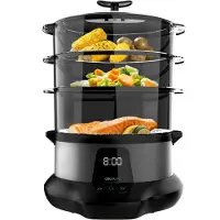 Cecotec Cuiseur Vapeur Électrique VapoVita 3000 Pro. Cuit à la Vapeur et Préserve les Nutriments et les Vitamines. 1000 W