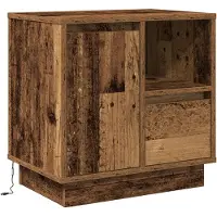 vidaXL Cabinet de chevet avec 2 pcs Bois Ancien 50 x 34.5 x 50 cm.