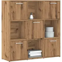 vidaXL Bibliothèque chêne artisanal 90x28x90 cm bois d'ingénierie