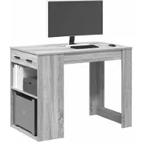 vidaXL Bureau avec tiroirs de rangement Gris Sonoma 102x62x77,5 cm
