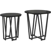 vidaXL Ensemble de tables d'appoint 2 pcs Chêne noir 50 x 50 x 50.5 cm