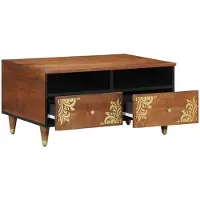 vidaXL Table basse 80X54X40 Cm en bois de manguier massif Lumarko !