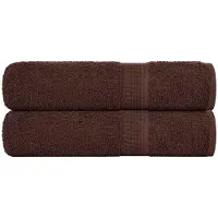 vidaXL Essuie-mains 2 pcs marron 50x100 cm 360 g/m² 100% coton