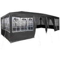 vidaXL Tente de réception 800 x 400 x 266 cm, anthracite, polyéthylène