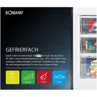 Bomann Réfrigérateur et congélateur 269L inox KG184-1-inox
