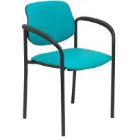 Nowy Styl Chaise fixe Villalgordo jeu similaire vert châssis noir avec accoudoirs