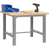 Simon Rack Etabli Simonwork Bt6 Mdf 1800x750 Gris/bois Gris/mdf 865x1800x750 -