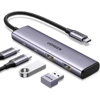 UGREEN Hub Usb-C - 2 X Usb-A / 2 X Usb-C 20 Cm Cm473 - Szary
