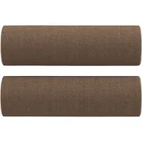 vidaXL Ensemble de canapés 2 pièces avec coussins Tissu brun