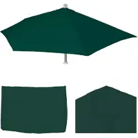 Mendler Housse De Rechange Pour Parasol Demi-Rond Parla, Housse De Rechange Pour Parasol, 300cm Tissu/Textile Uv 50+ 3kg Vert