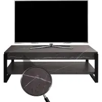 Mendler Meuble TV HWC-L53, Table de télévision Lowboard TV-Tisch, métal 42x120x44cm aspect marbre gris