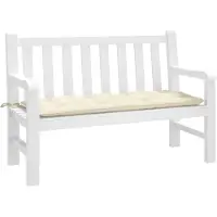 vidaXL Coussin pour banc de jardin Crème 120x50x7 cm Tissu Oxford
