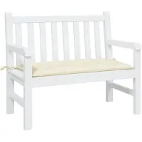 vidaXL Coussin pour banc de jardin Crème 100x50x7 cm Tissu Oxford