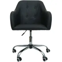 Mendler Chaise de bureau HWC-L92, chaise pivotante chaise de bureau chaise d'ordinateur fauteuil de bureau, avec accoudoirs similicuir noir