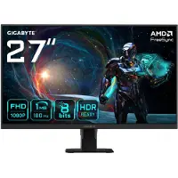 Gigabyte GS27FA Moniteur de jeu 27" FHD - 1920 x 1080, 180Hz, 1ms, 300 cd/m², FreeSync, HDR Ready, HDMI 2.0