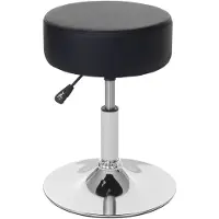 Mendler Tabouret HWC-C22, hauteur réglable, Ø 35 cm similicuir noir