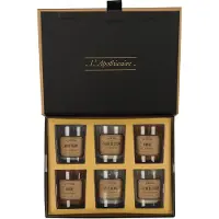 Home deco Coffret cadeau 6 bougies parfumées Apothicaire