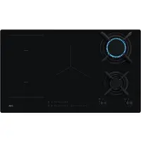 AEG HDB95623NB Table de cuisson encastrable 88 cm Combi 5 feux Noir
