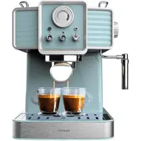 Cecotec Cafetière expresso Power Espresso 20 Tradizionale, couleur bleu clair