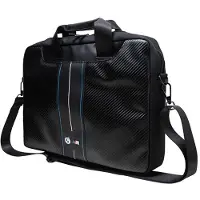 BMW Torba BMCB15COMSCAKL 15" czarny/black Carbon Blue Stripes (16"), Sac pour notebook, Bleu, Noir